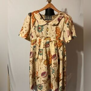 Floral Cream Mini Dress